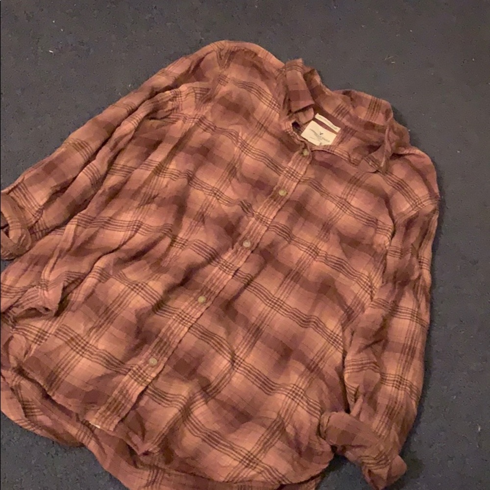 Only worn once American eagle boyfriend flannel